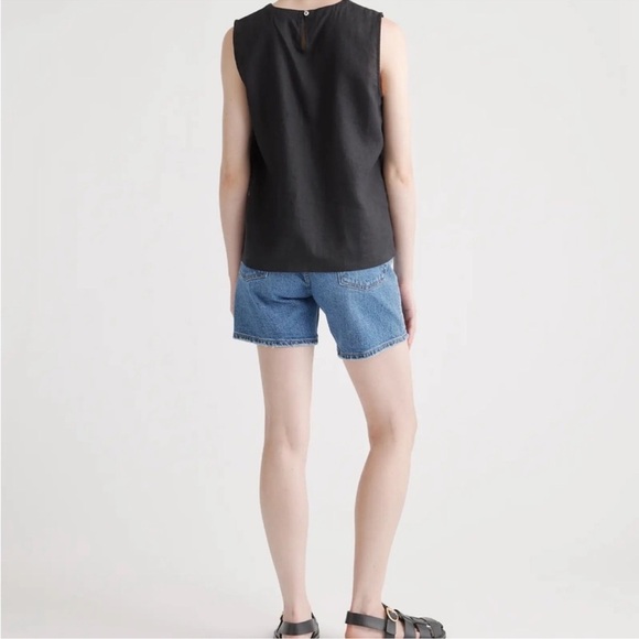 Quince Black European Linen Sleeveless Top size Large - Picture 3 of 15